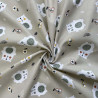 Printed Cotton GUGEO Greige / Mouse Gray